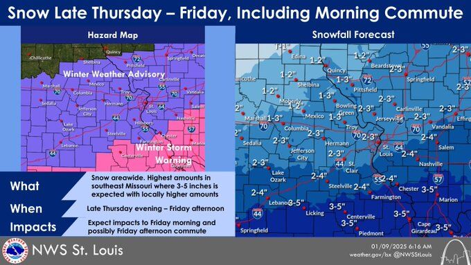 More of central Missouri now under Winter Weather Advisory & predicted ...