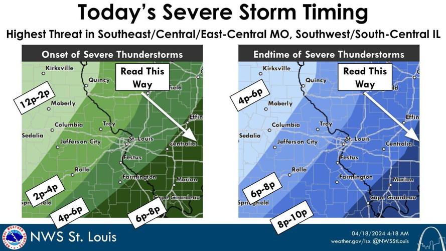 Severe thunderstorms with damaging winds, hail, tornadoes, possible ...