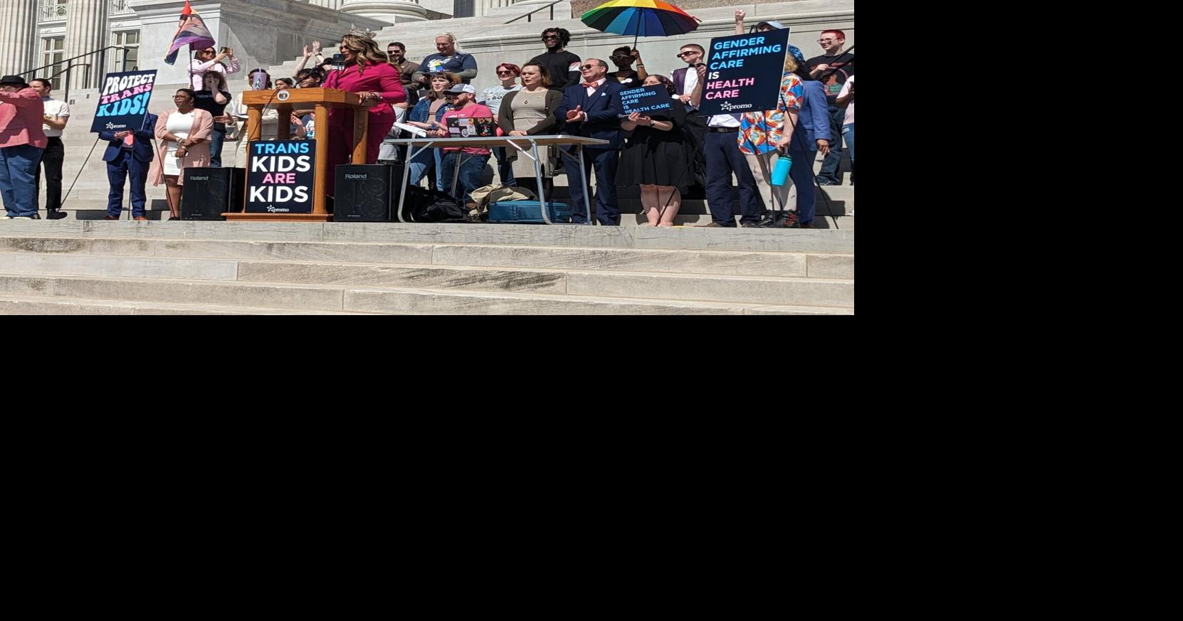 Hundreds rally at the state Capitol in support of transgender youth ...