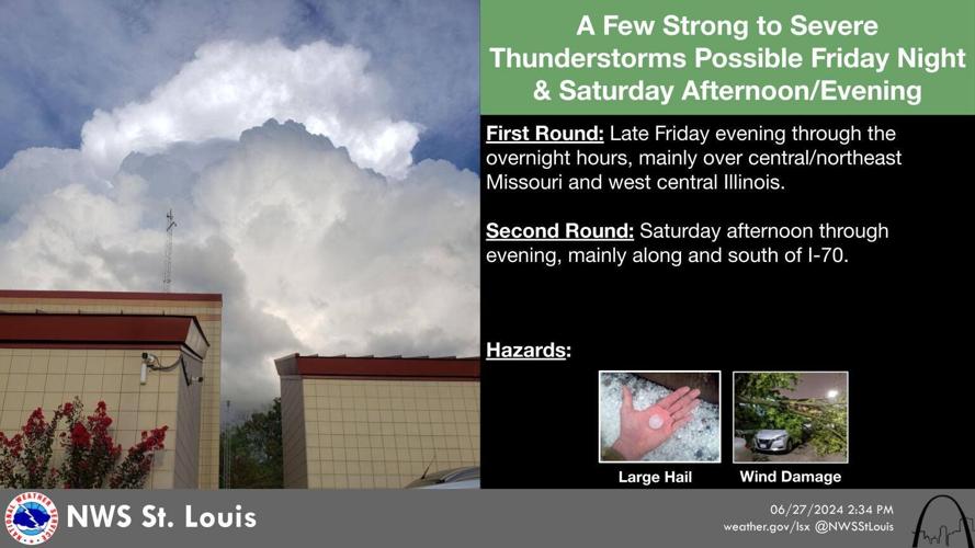 Strong to severe storms possible tonight and tomorrow, with a sunny ...