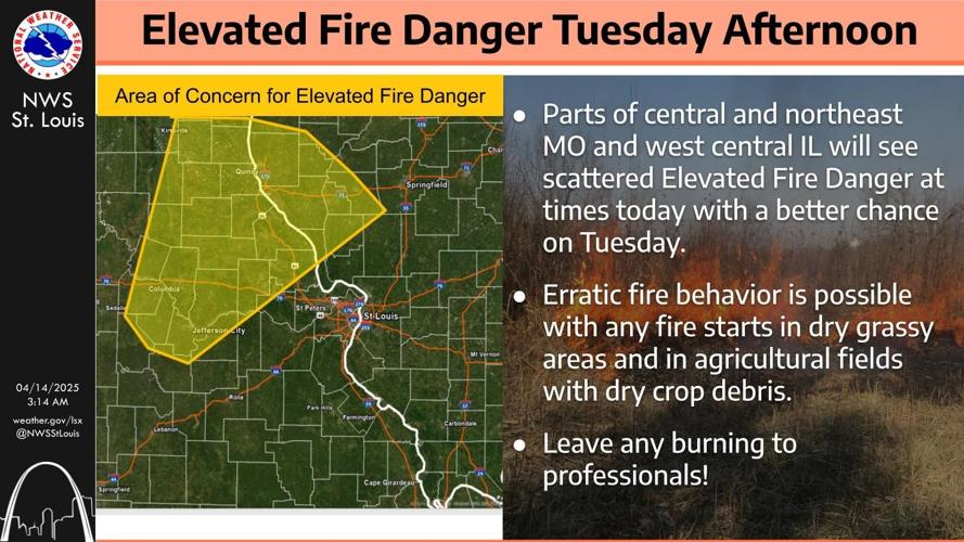 Elevated fire danger starts the week, severe storms could end it ...