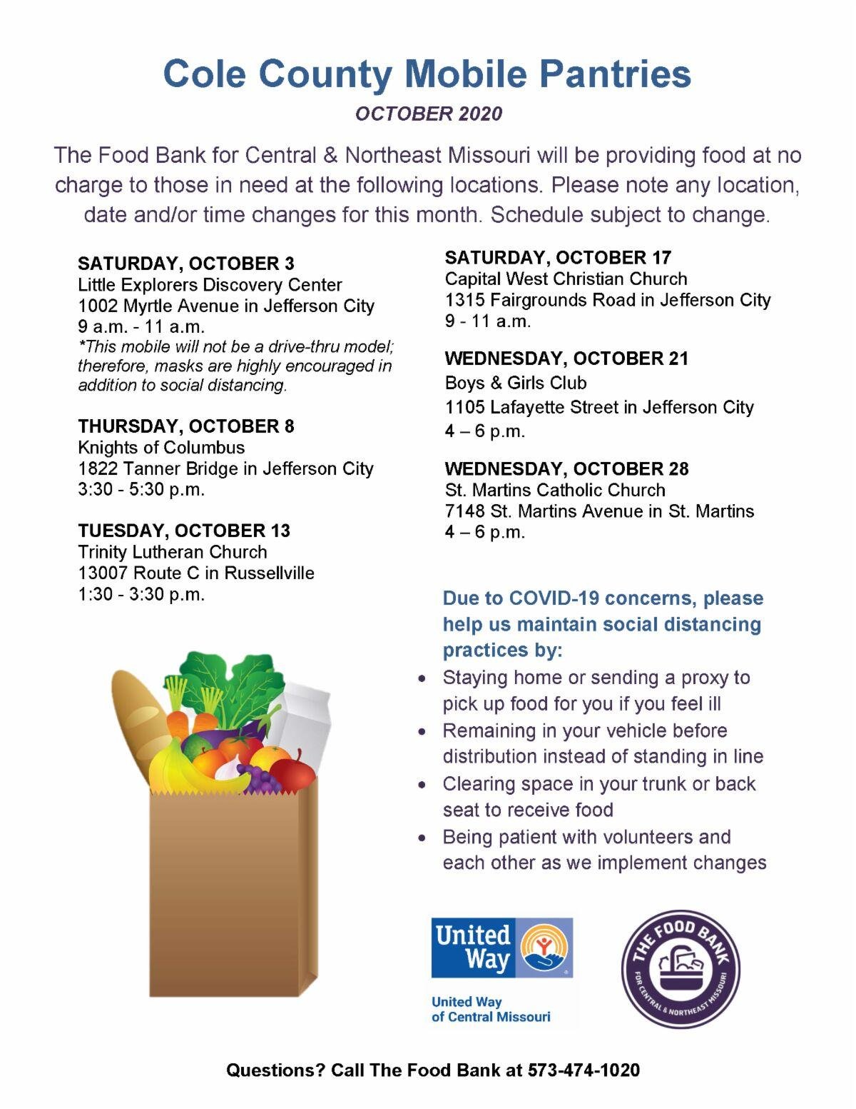 Cole County Mobile Food Pantry In Jefferson City Calendar Kjluradio Com