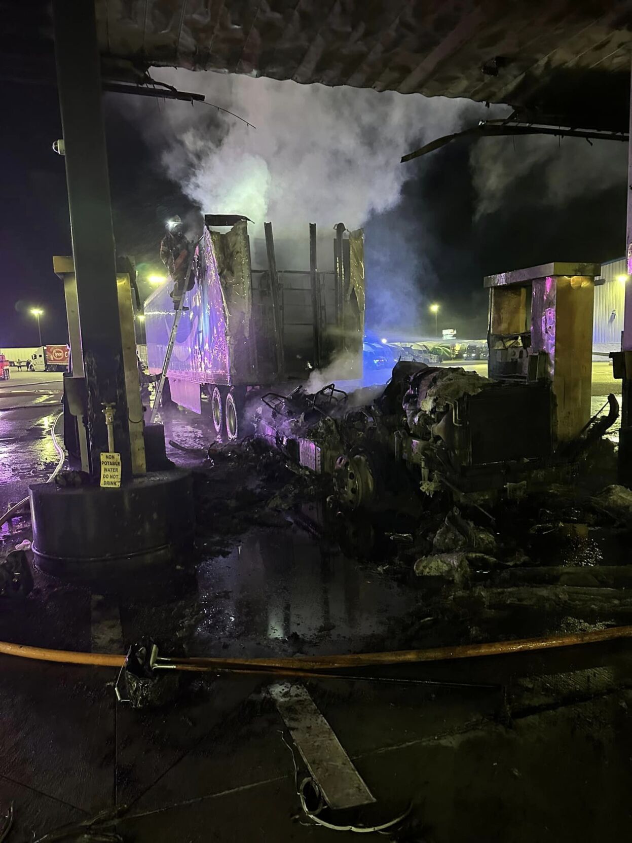 Semi-truck catches fire at Montgomery County truck stop | Newsroom ...