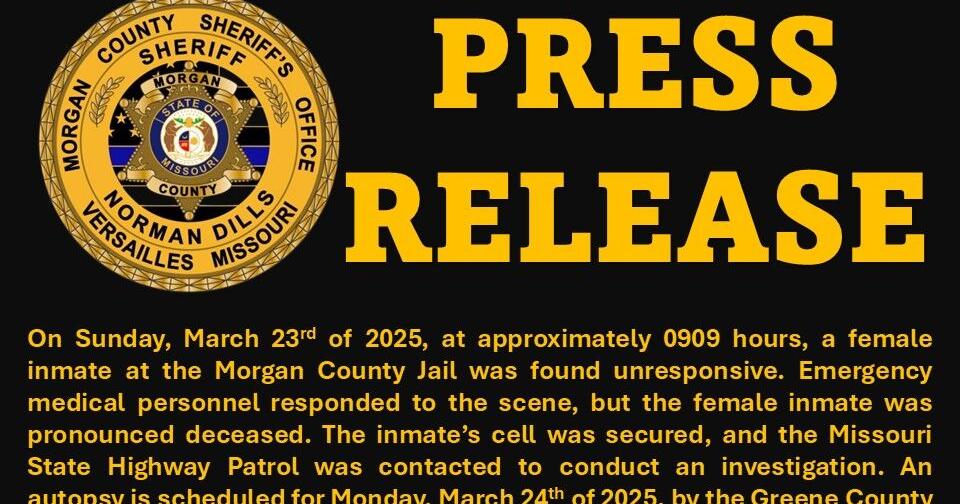 Inmate at the Morgan County Jail dies while in custody | Newsroom ...