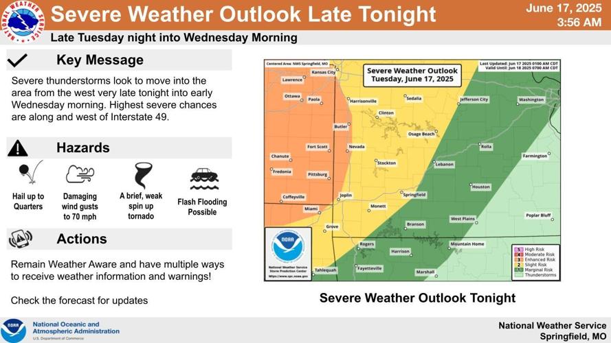 Severe storms that could produce tornadoes possible overnight tonight ...