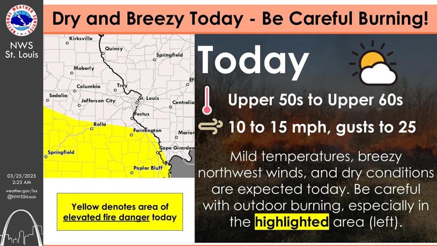 Elevated fire weather conditions in place today, severe storms possible ...