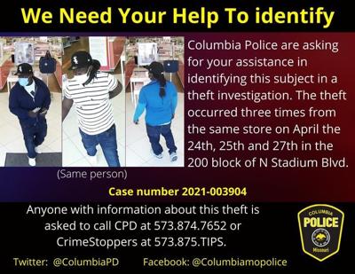 Columbia police ask for help identifying theft suspect | Newsroom ...