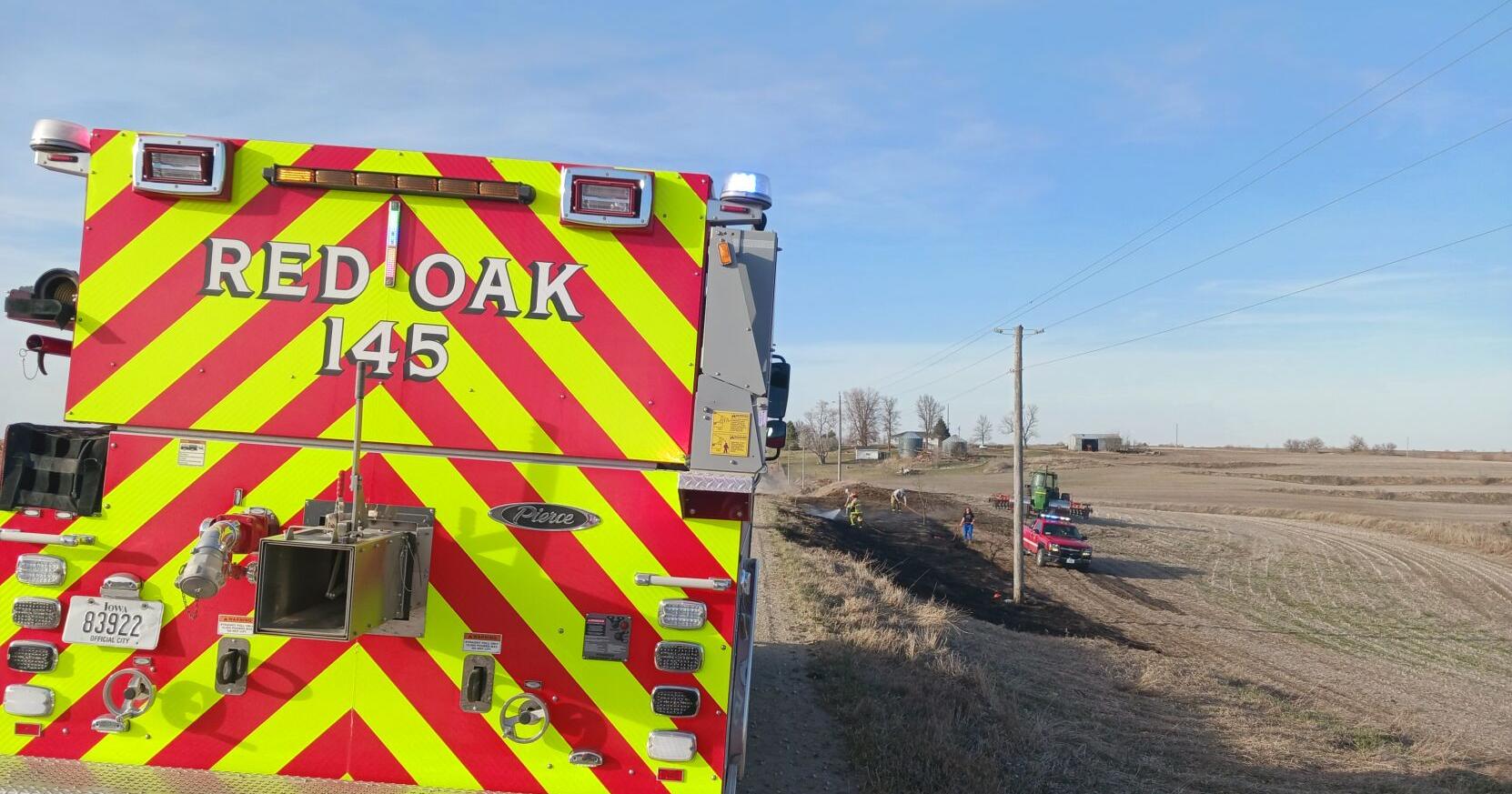 Ditch, power pole catch fire in Montgomery County - Vimarsana News