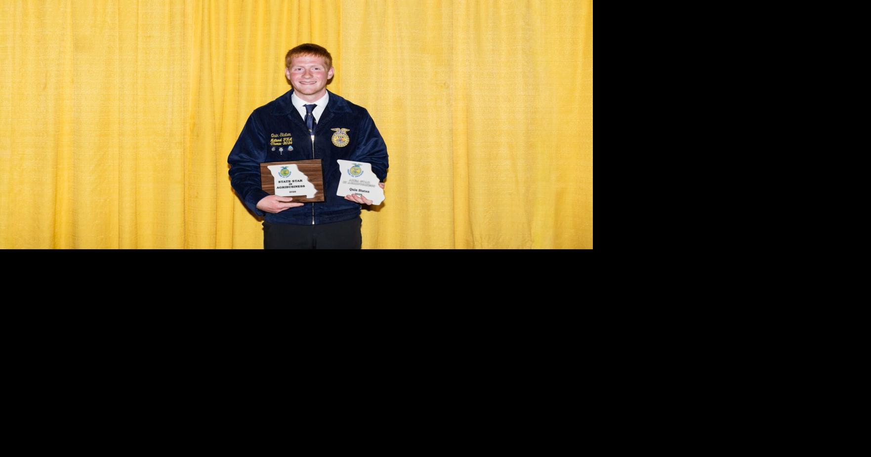 Tarkio Senior Quinn Staten earns top Missouri FFA Honors for Growing Agribusiness