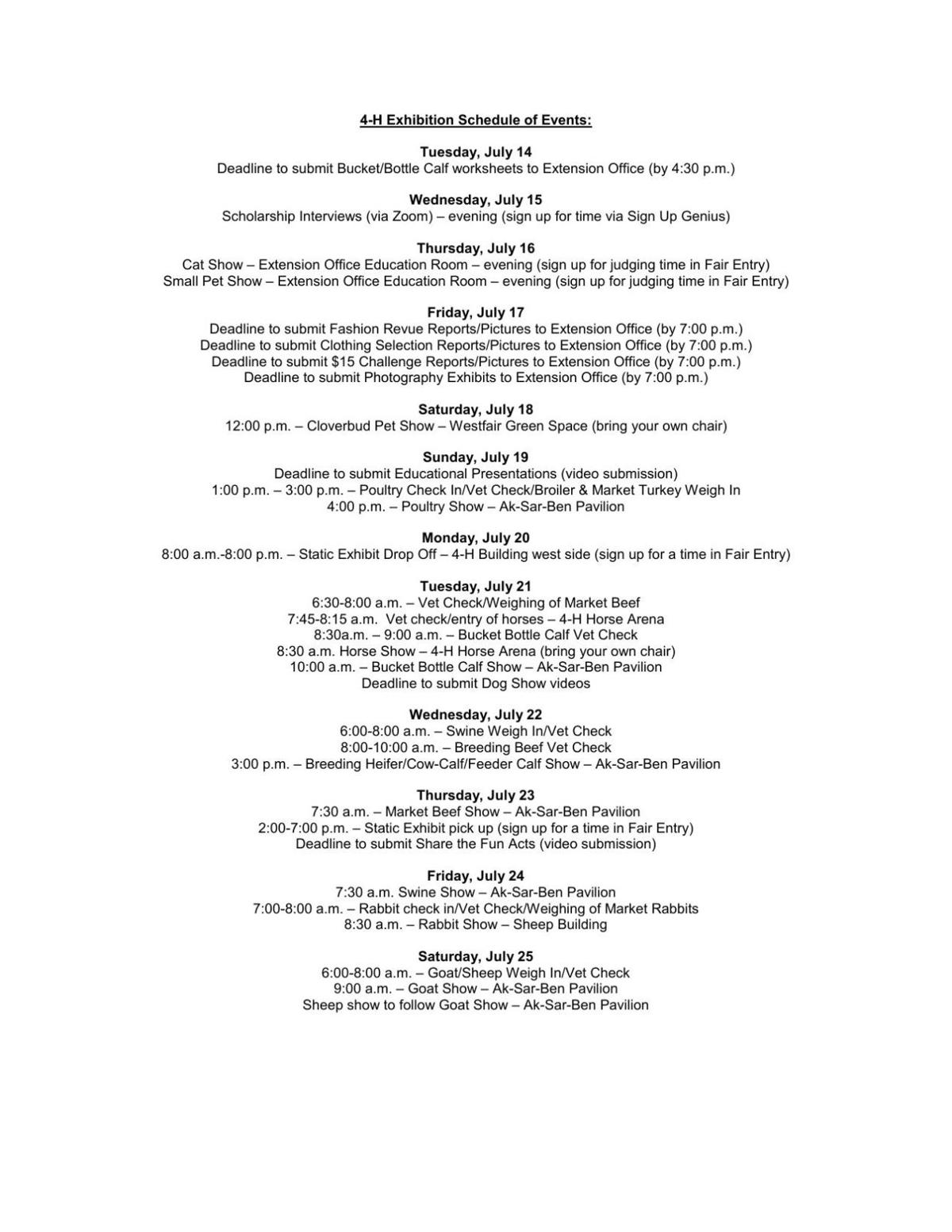 West Fair Set to be 4H and FFA Events Only News