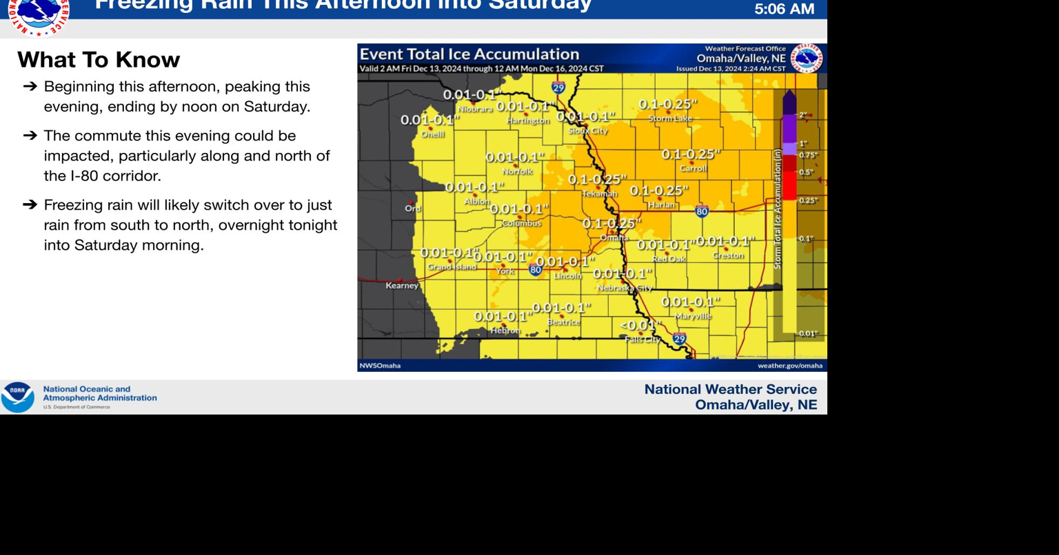 NWS: freezing rain, slick roads expected late Friday afternoon, evening ...
