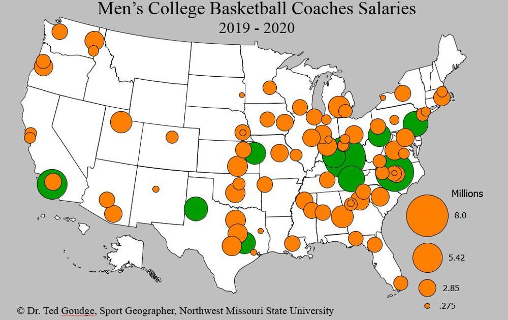 Geography With Goudge College Basketball Coaches Salaries News