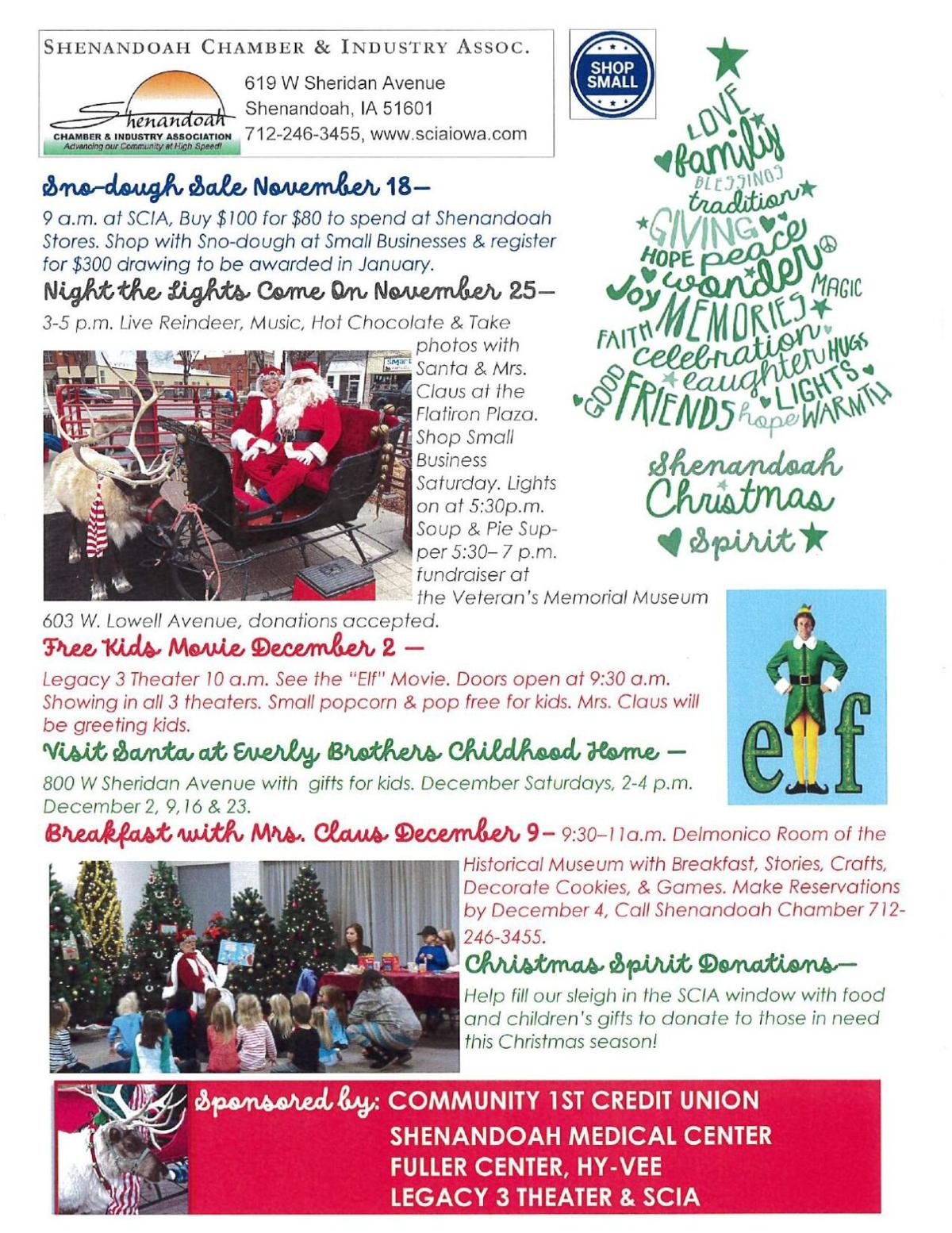 Shenandoah Holiday Events