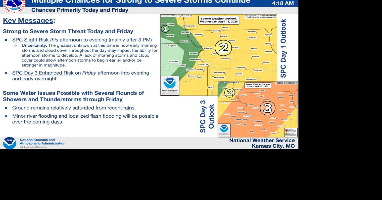 Two more rounds of severe weather expected in KMAland this week | News ...