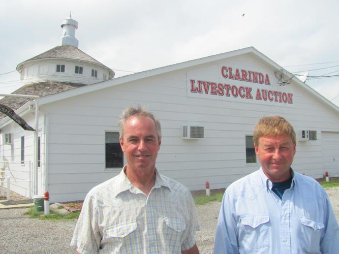 John Anderson & Frank Hoepker with Clarinda Livestock Auction Gallery