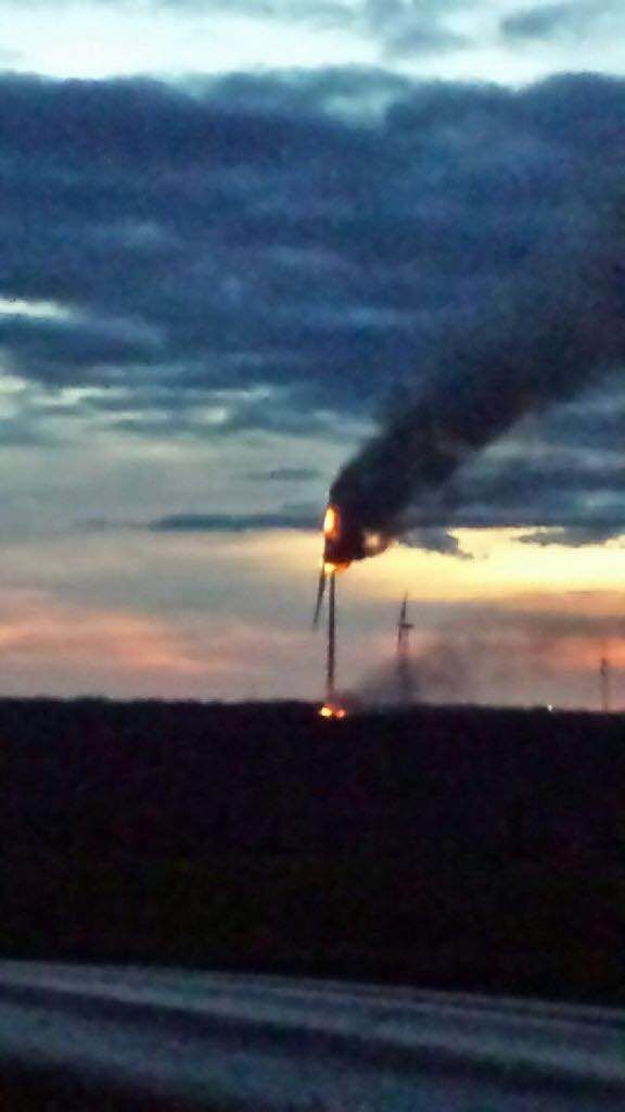 Fire damages wind turbine near Westboro News