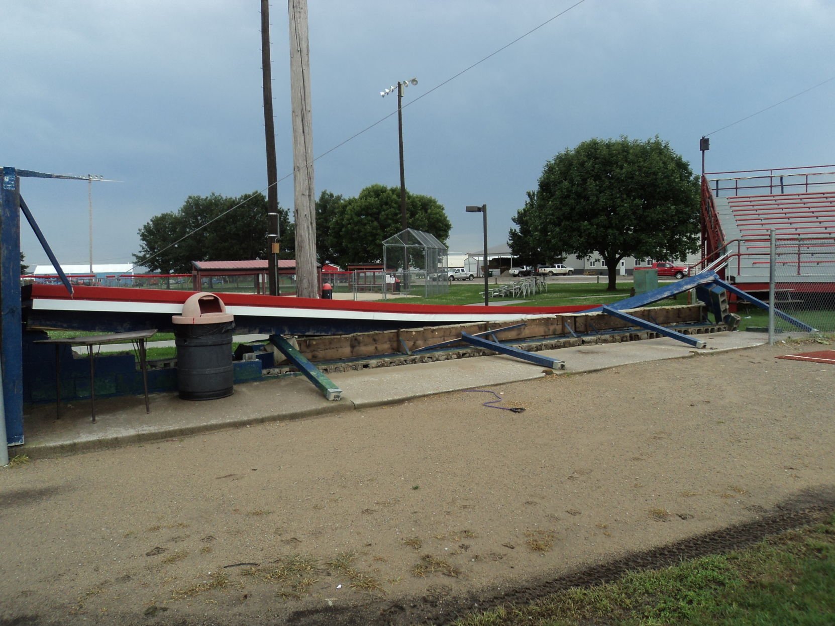 Storm destroys dugout at Clarinda Municipal Stadium  News 