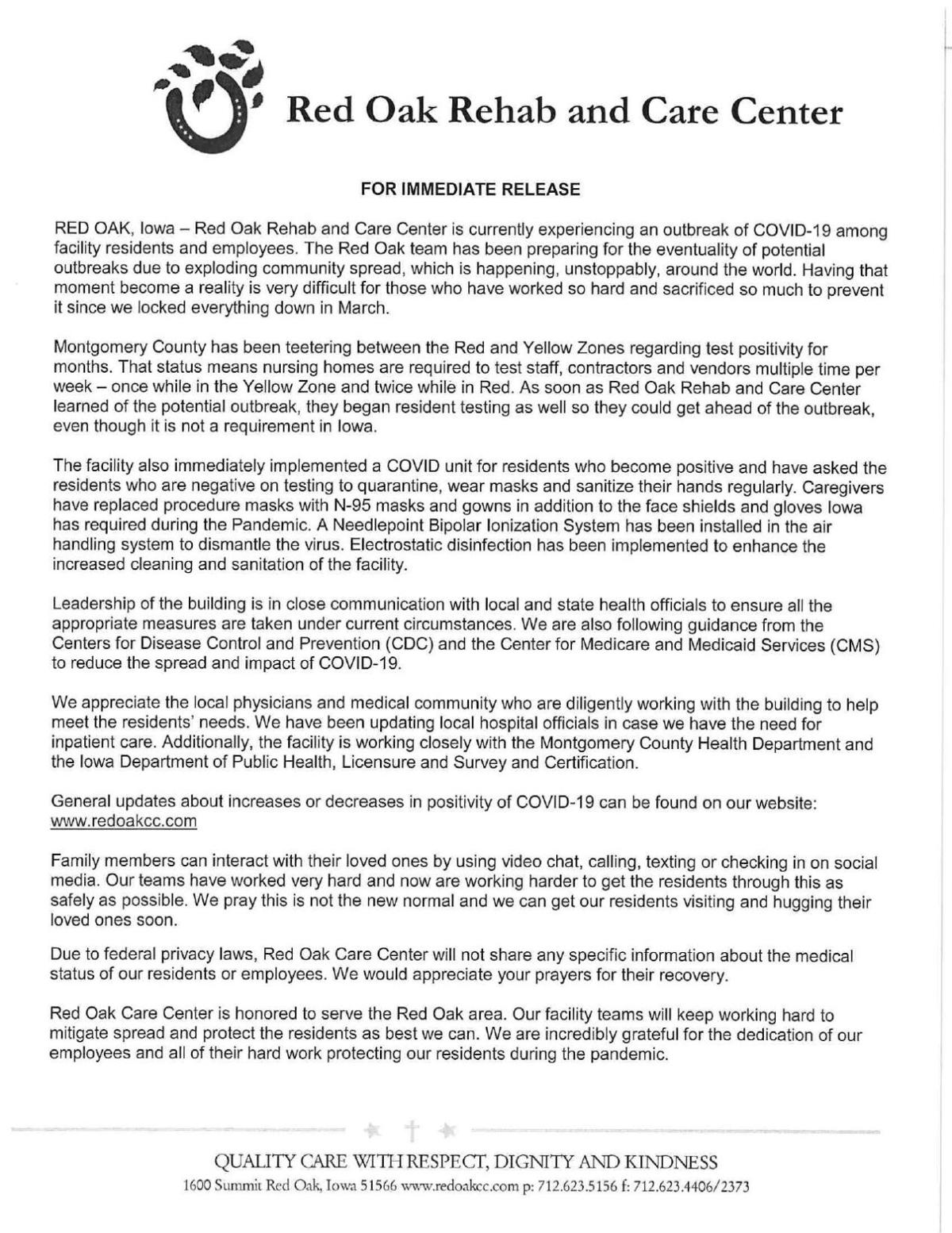 Red Oak care center confirms COVID outbreak News