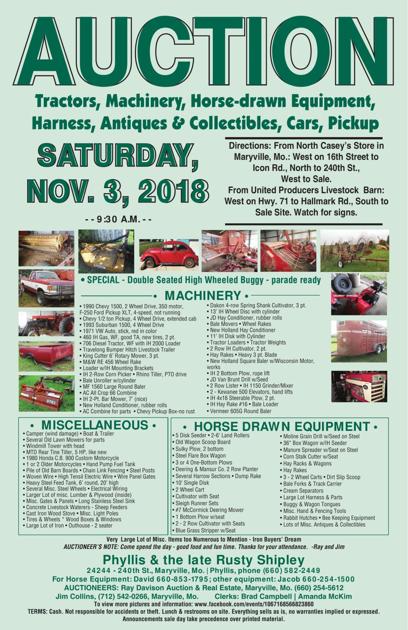 phyllis the late rusty shipley auction auction block kmaland com phyllis the late rusty shipley