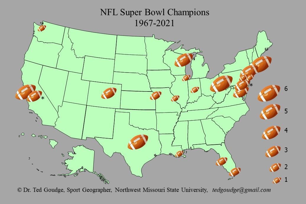 Super Bowl Champions by Year - 1967/2021 