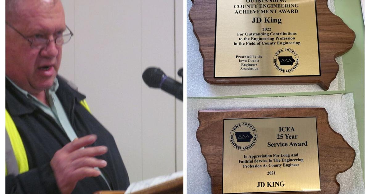 King recognized by Iowa County Engineer’s Association | News King recognized by Iowa County Engineer’s Association | News