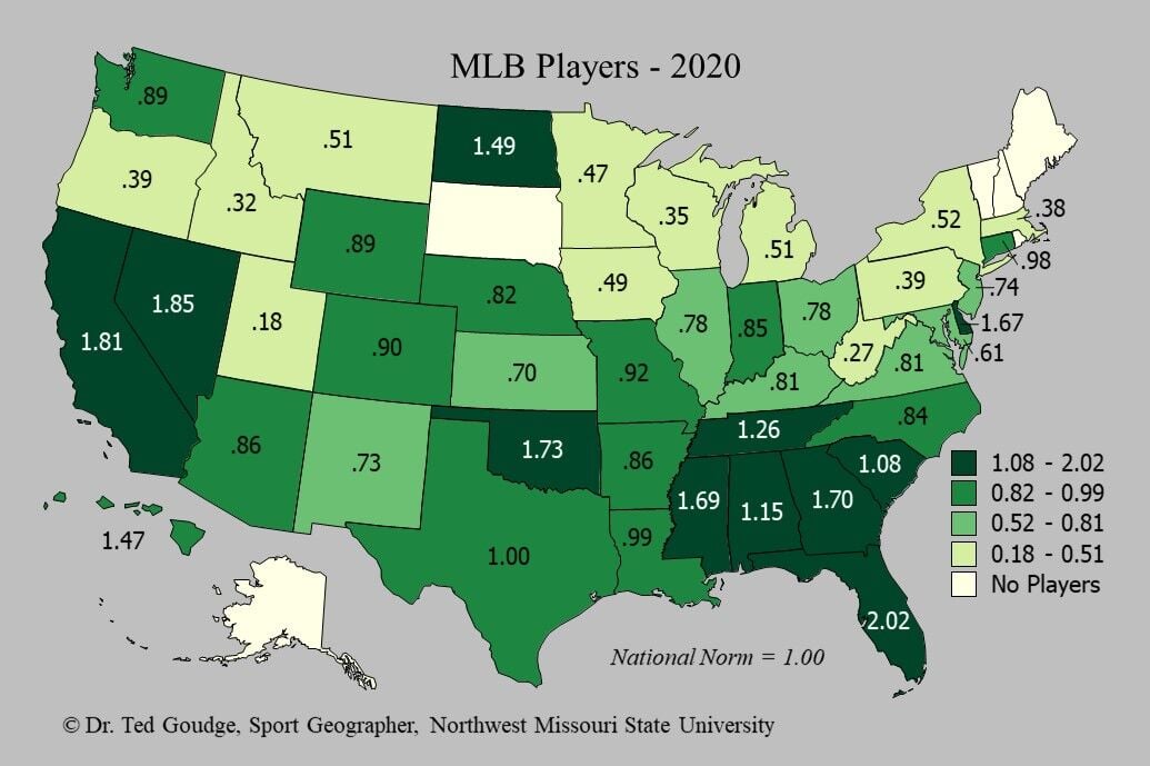 map of MLB teams including historical locations of the teams  Béisbol  Mapas