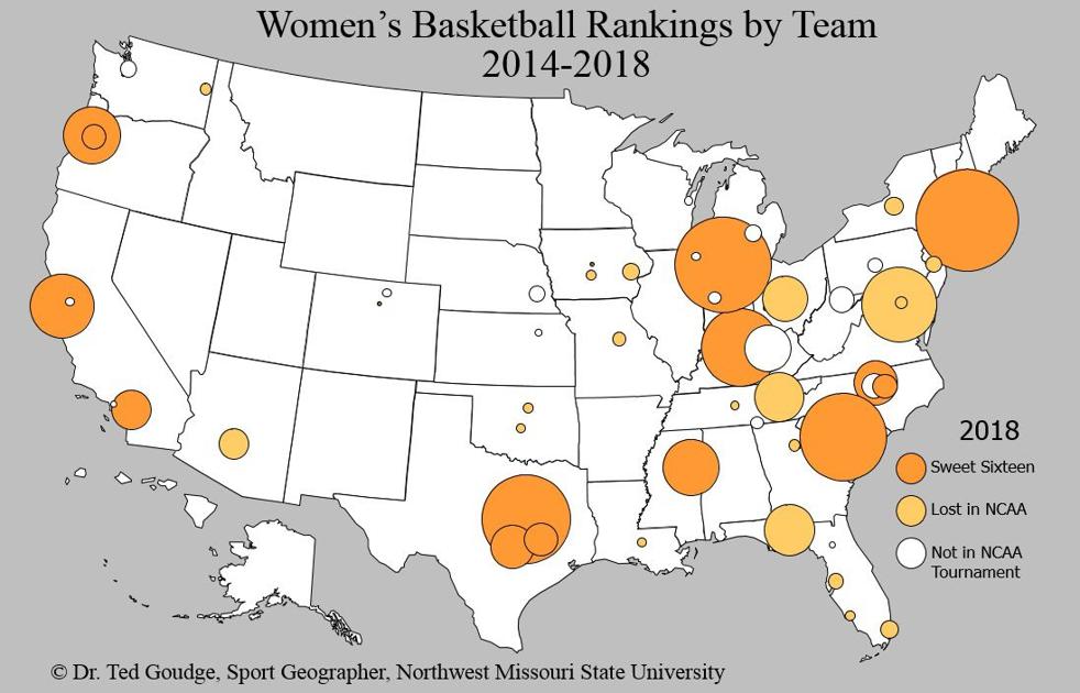 Geography With Goudge Ncaa Women S Basketball Rankings News