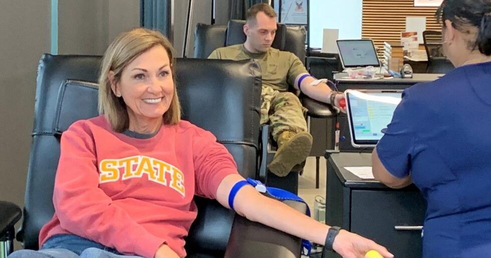 Iowa governor calls on Iowans to donate blood O. Kay Henderson -- Radio Iowa Aug 8, 2026 41 mins ago