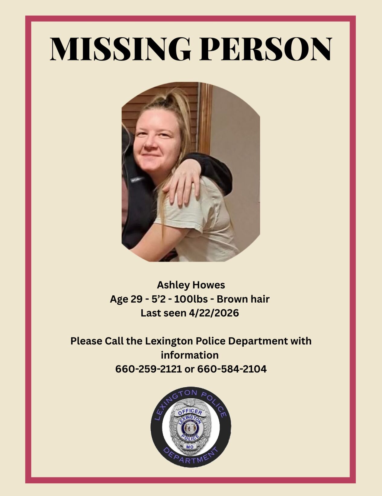 Lexington police ask for help finding woman missing since April 22 ...