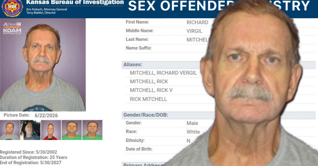Erie, Kansas man charged attempted SA of minor; He is also a Registered Sex Offender