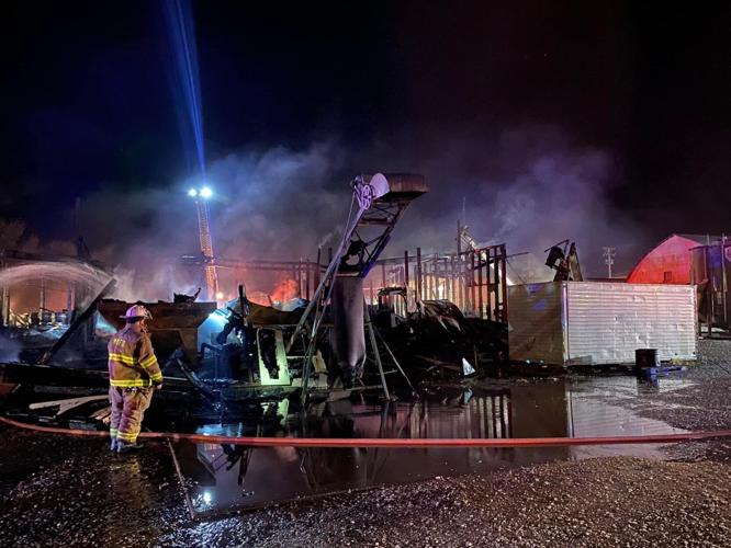 Massive commercial fire in Purdy, building stored fertilizer, “We were very fortunate tonight