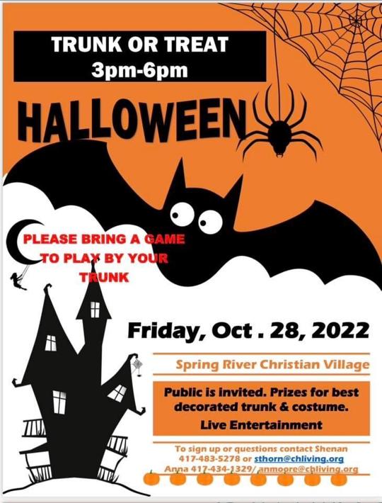 Joplin area TrunkorTreat List and Kids Events Events