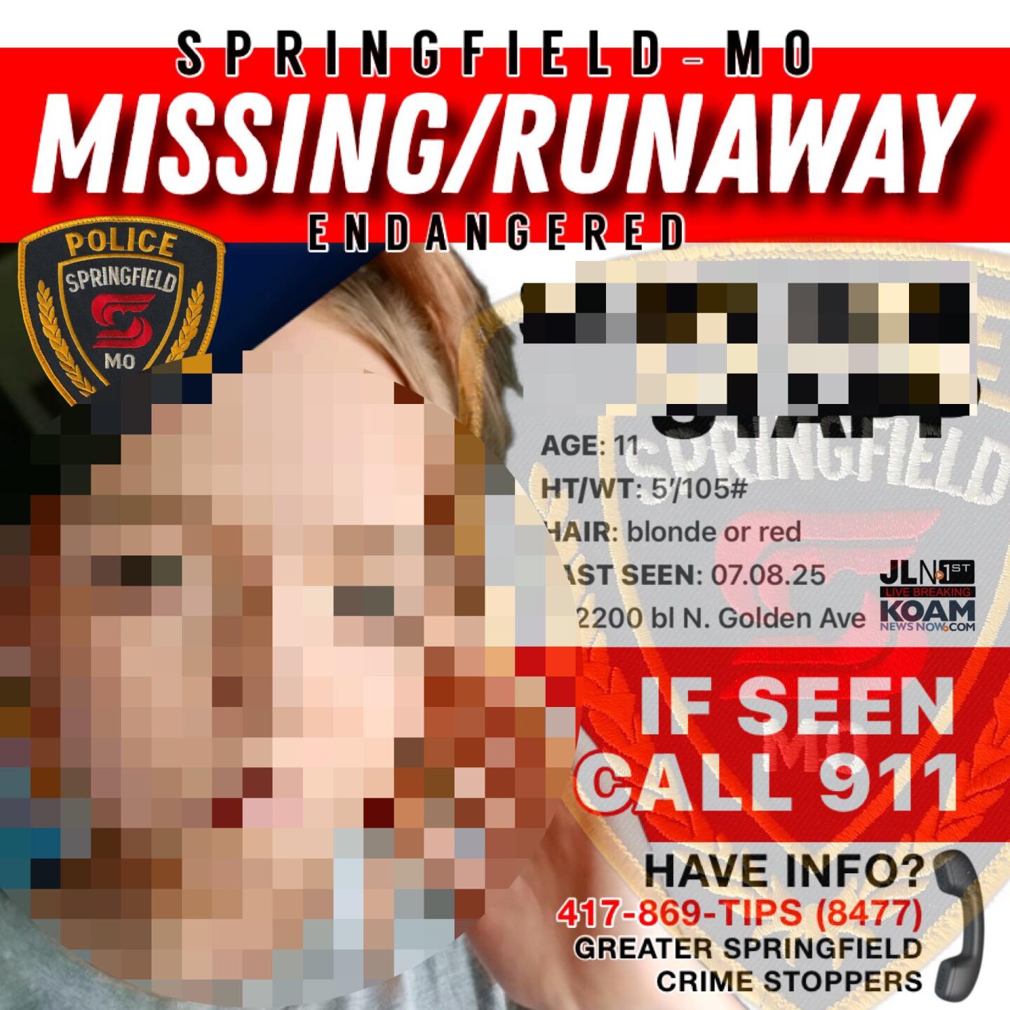 Endangered Person Advisory Issued for missing 11-year-old | Missouri ...