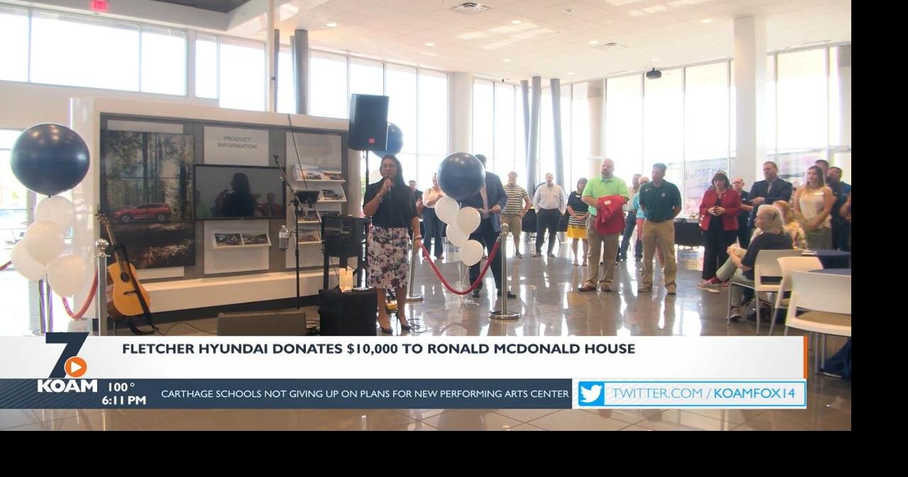 Fletcher Hyundai donates 10,000 to Ronald McDonald House Events