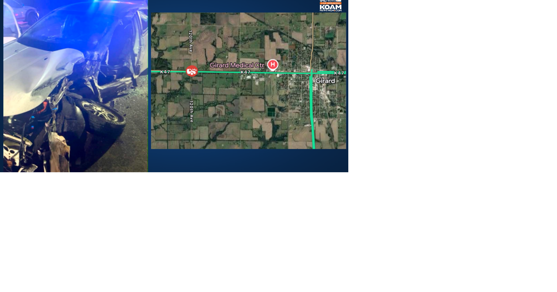Crash near Girard involves Crawford County Deputy | Joplin News First ...