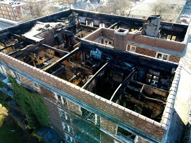 Photographer shares images, drone video of Olivia building damage