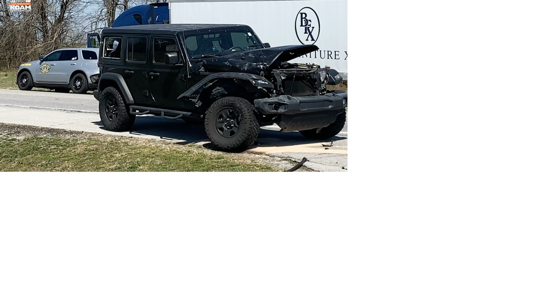 Crash: Jeep fails to yield to tractor-trailer near Carthage | Joplin ...