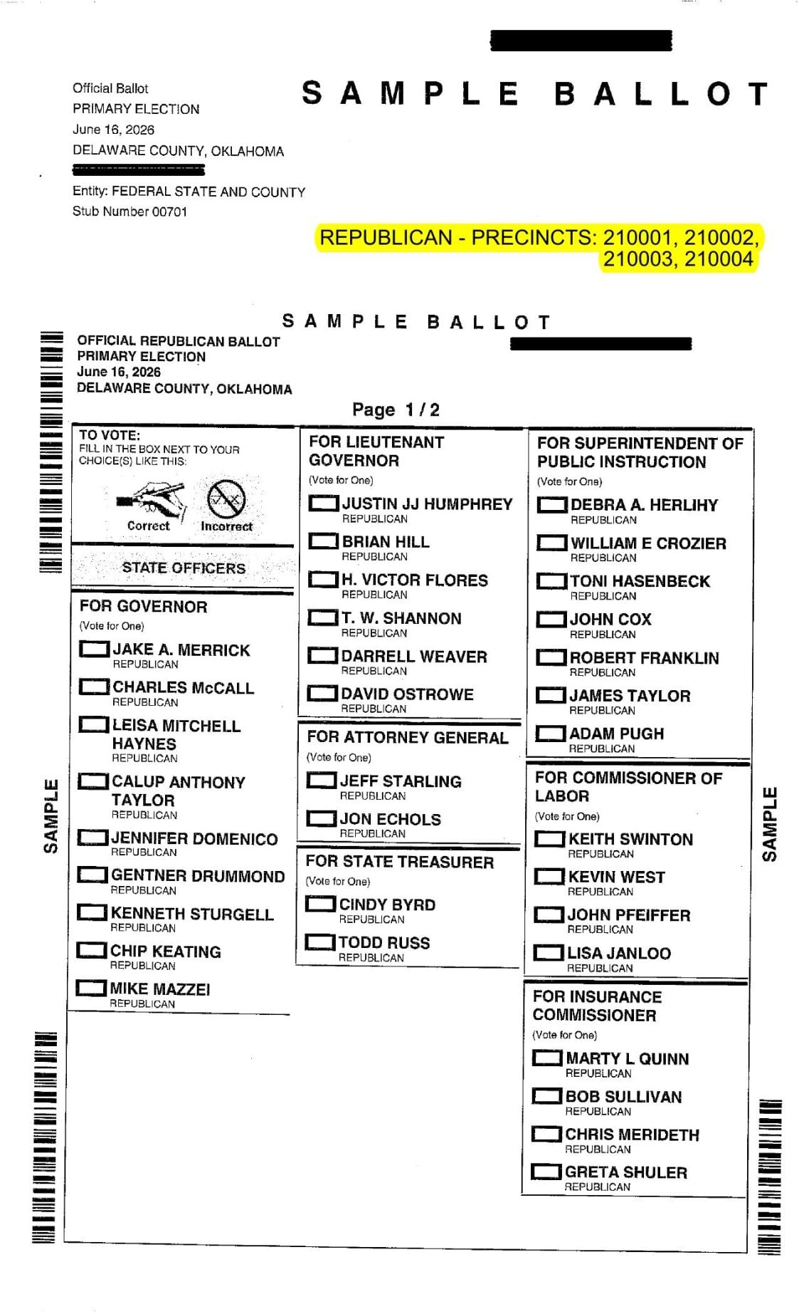 Elections in Oklahoma: absentee ballot deadlines, sample ballots ...