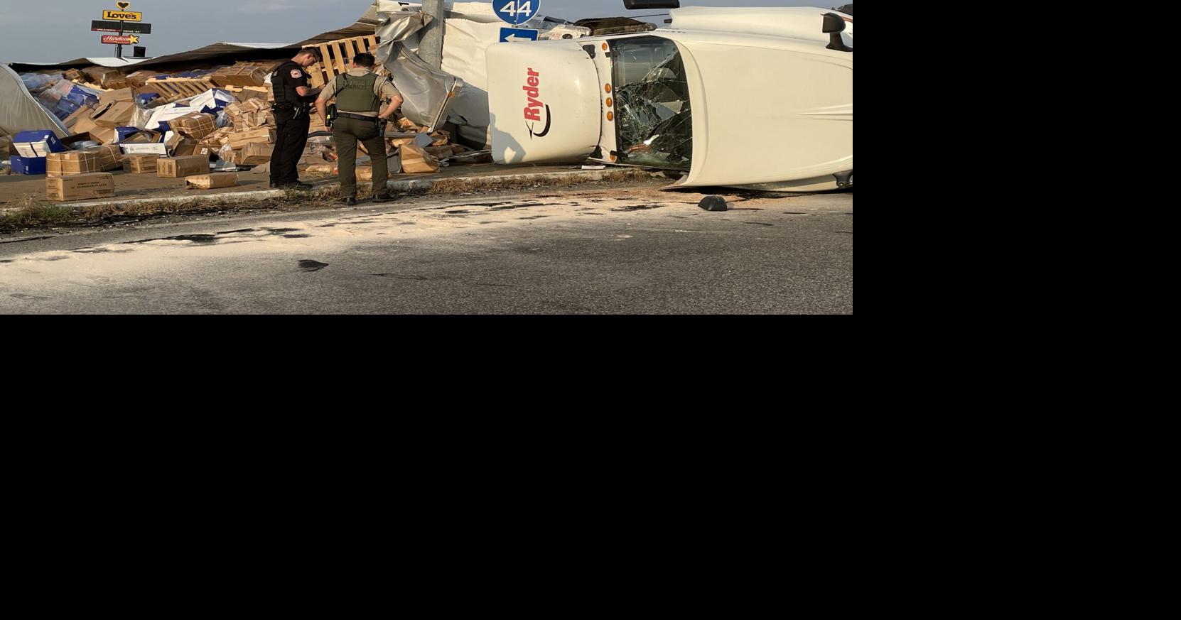 Semi overturns in Joplin near Love’s, I-44 exit 4