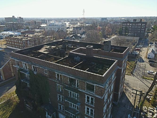 Photographer shares images, drone video of Olivia building damage