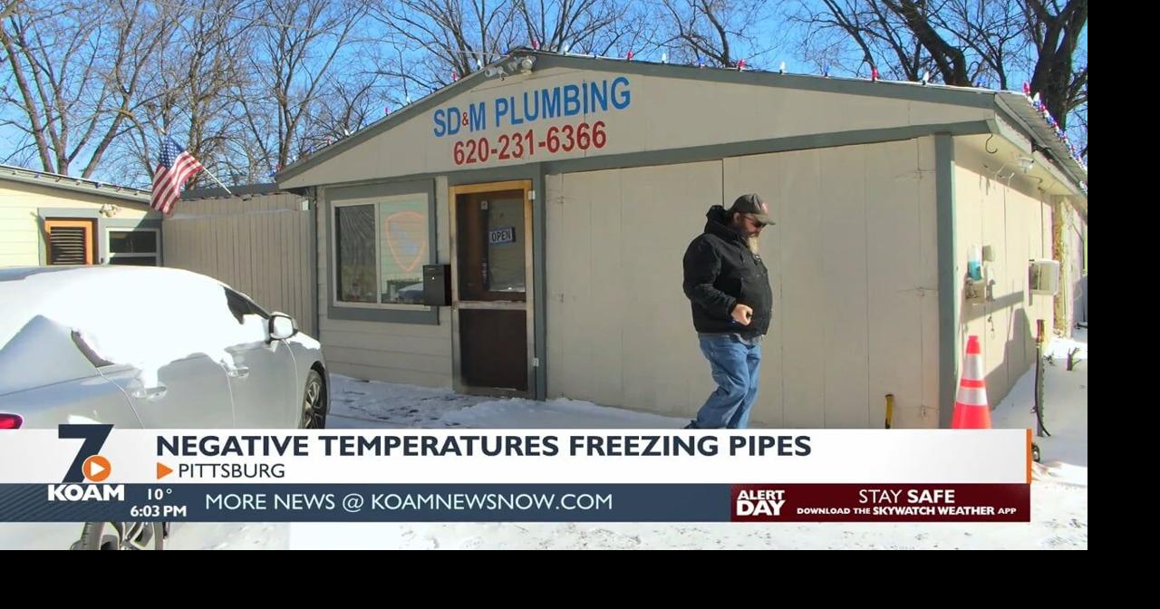Negative temperatures freezing pipes in Pittsburg