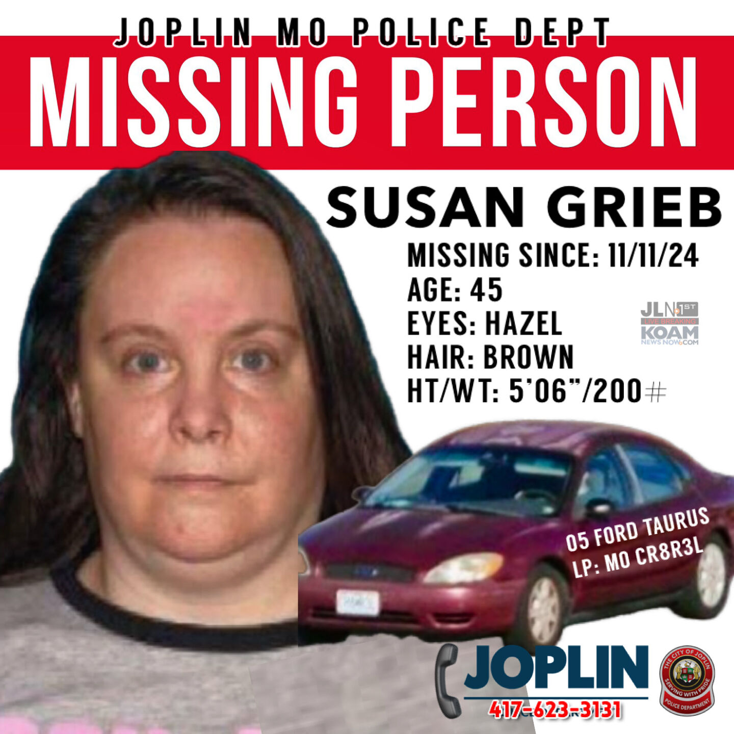 Joplin Police seek to locate missing woman Joplin News First