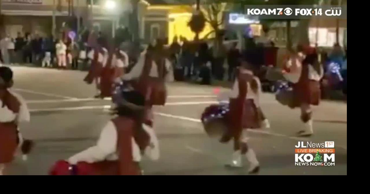Central H.S. Kiltie Drum and Bugle Corps. perform in Carthage Christmas