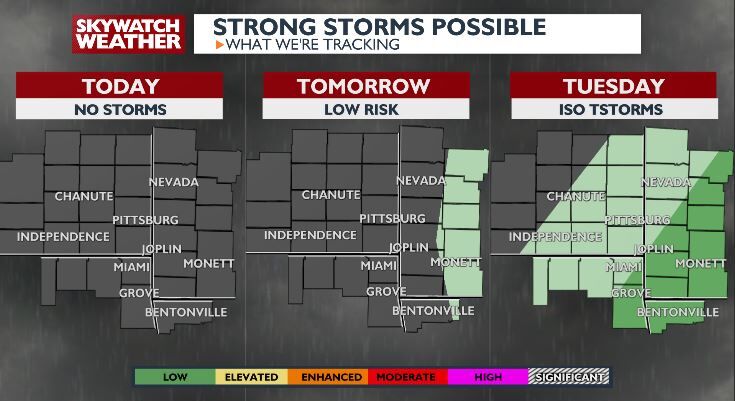 Isolated Thunderstorms Possible as Cold Front Passes Tuesday Evening ...