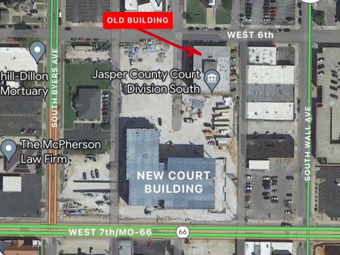 Joplin Courts Building is being torn down in the shadow of the new