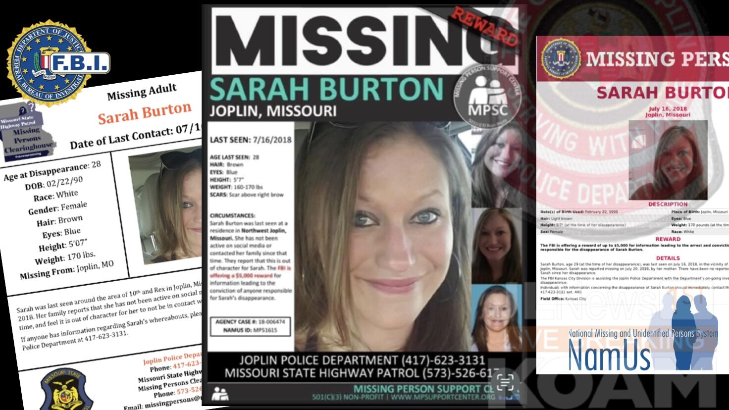 Sarah Burton now missing 4 years from Joplin FBI 5 000 reward