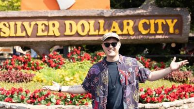 Lucas Grabeel skips first week of High School (Musical) to shred the rails at Silver Dollar City