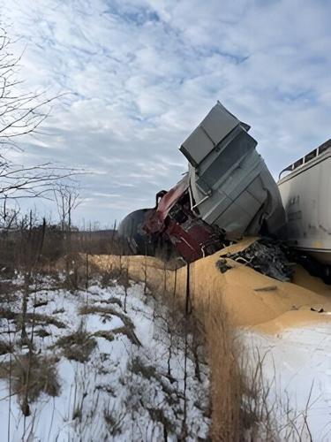 Train collision and derailment near Missouri/Kansas line in Barton Co.