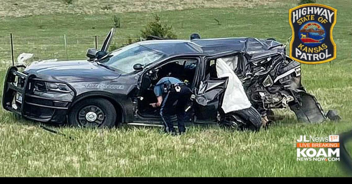 Kansas Highway Patrol Trooper recovering after being rearended Autoaccident