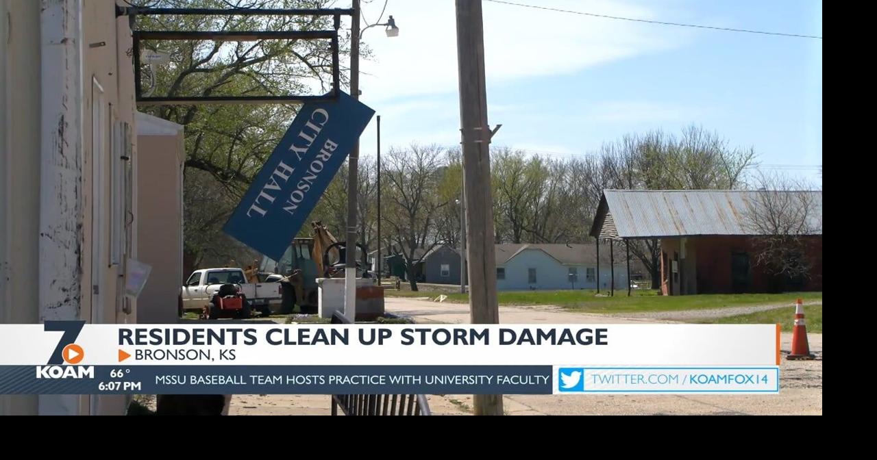 Bronson residents clean up storm damage Kansas News